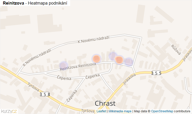 Mapa Reinitzova - Firmy v ulici.