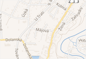Májová v obci Chrást - mapa ulice
