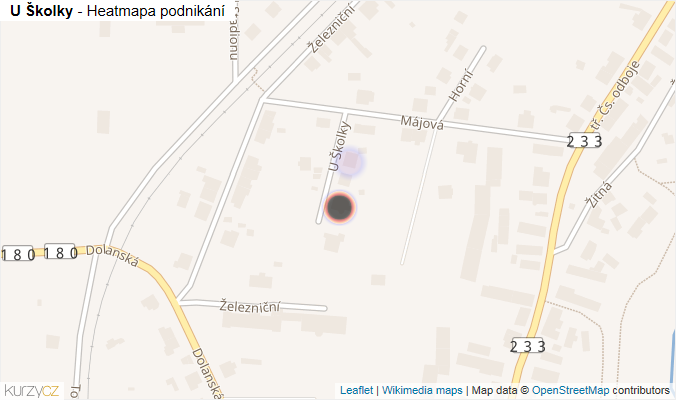 Mapa U Školky - Firmy v ulici.