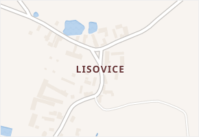 Lisovice v obci Chrást - mapa části obce