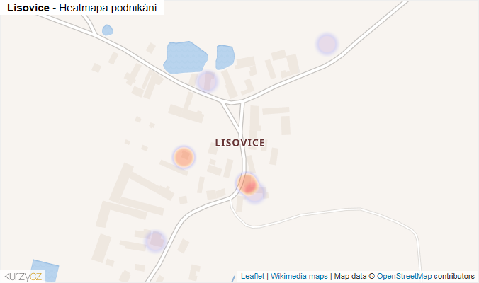 Mapa Lisovice - Firmy v části obce.