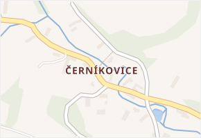 Černíkovice v obci Chrášťany - mapa části obce