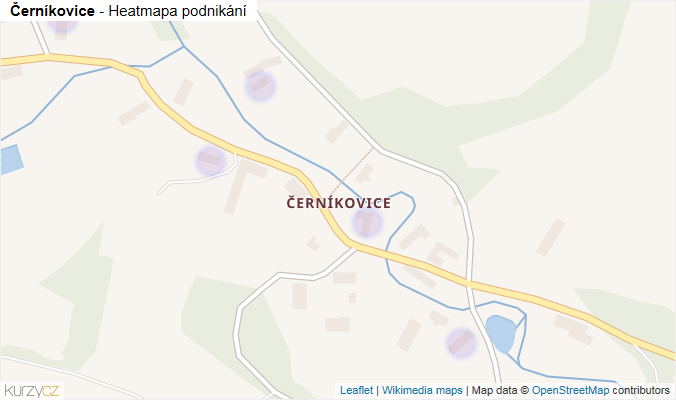 Mapa Černíkovice - Firmy v části obce.