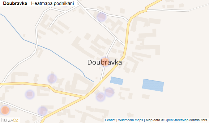 Mapa Doubravka - Firmy v části obce.