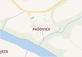 Pašovice v obci Chrášťany - mapa části obce