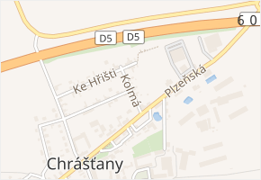 Kolmá v obci Chrášťany - mapa ulice