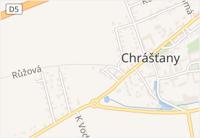 Pod Růžovou v obci Chrášťany - mapa ulice