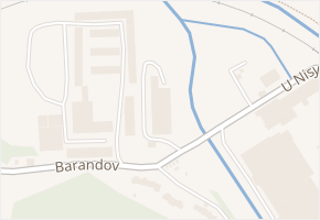 Barandov v obci Chrastava - mapa ulice