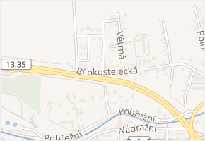 Bílokostelecká v obci Chrastava - mapa ulice