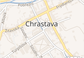 Chrastava v obci Chrastava - mapa části obce