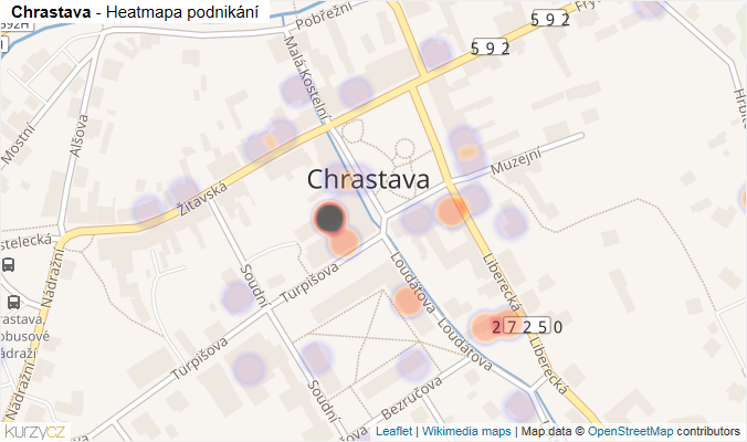 Mapa Chrastava - Firmy v části obce.