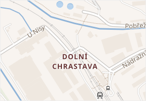 Dolní Chrastava v obci Chrastava - mapa části obce