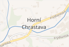 Horní Chrastava v obci Chrastava - mapa části obce