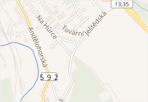 Ještědská v obci Chrastava - mapa ulice