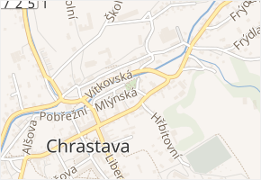 Mlýnská v obci Chrastava - mapa ulice