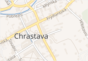 náměstí 1. máje v obci Chrastava - mapa ulice