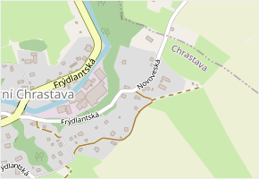 Novoveská v obci Chrastava - mapa ulice