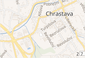 Turpišova v obci Chrastava - mapa ulice