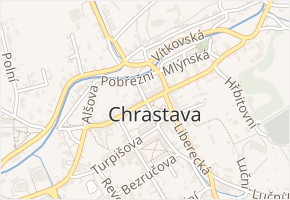 Žitavská v obci Chrastava - mapa ulice