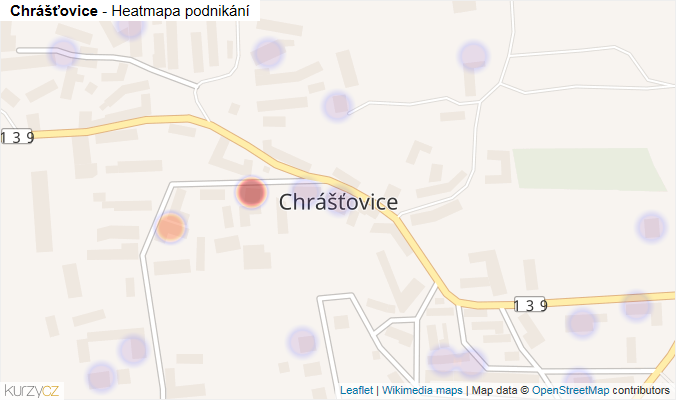 Mapa Chrášťovice - Firmy v části obce.