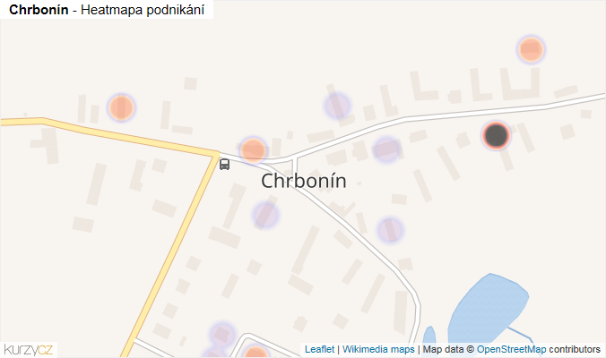 Mapa Chrbonín - Firmy v části obce.