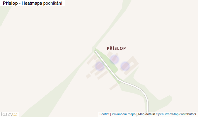 Mapa Příslop - Firmy v části obce.