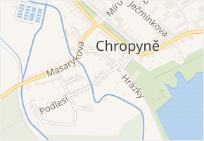 Emila Filly v obci Chropyně - mapa ulice
