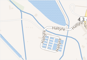 Haltýře v obci Chropyně - mapa ulice