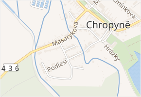 Krátká v obci Chropyně - mapa ulice