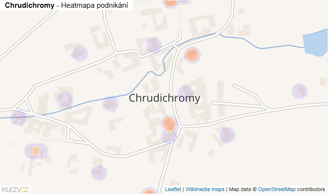 Mapa Chrudichromy - Firmy v části obce.