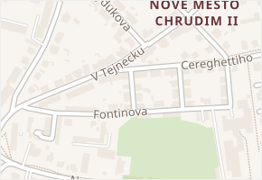 Benoniho v obci Chrudim - mapa ulice