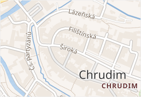 Čelakovského v obci Chrudim - mapa ulice