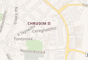 Cereghettiho v obci Chrudim - mapa ulice