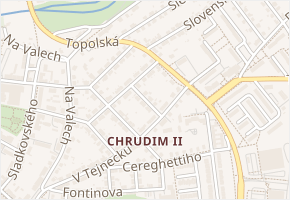 Chelčického v obci Chrudim - mapa ulice