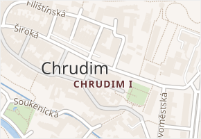 Chrudim I v obci Chrudim - mapa části obce