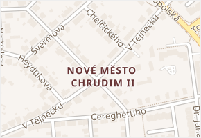 Chrudim II v obci Chrudim - mapa části obce