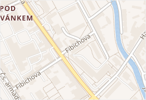 Fibichova v obci Chrudim - mapa ulice
