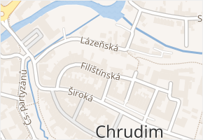 Filištínská v obci Chrudim - mapa ulice