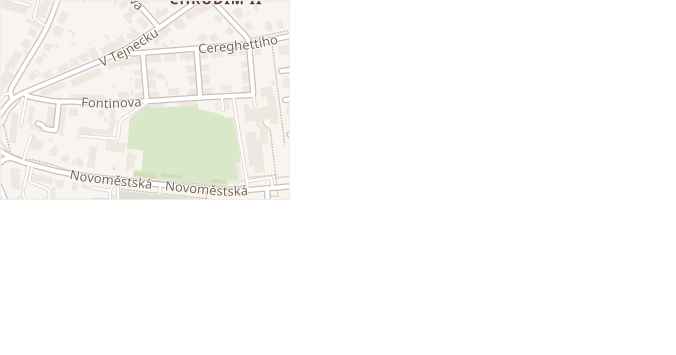 Fontinova v obci Chrudim - mapa ulice