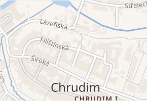 Fortenská v obci Chrudim - mapa ulice