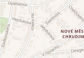 Heydukova v obci Chrudim - mapa ulice