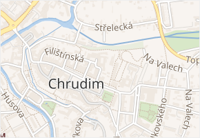 Hradební v obci Chrudim - mapa ulice