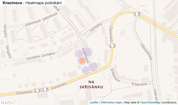 Mapa Krocínova - Firmy v ulici.
