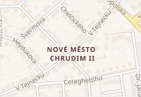 Lindy v obci Chrudim - mapa ulice
