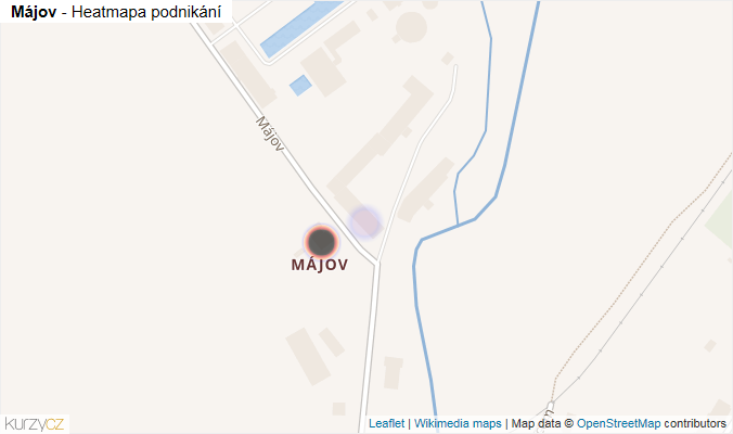 Mapa Májov - Firmy v ulici.