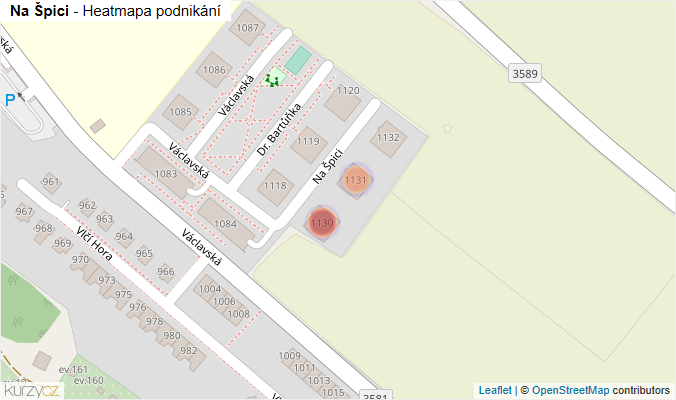 Mapa Na Špici - Firmy v ulici.