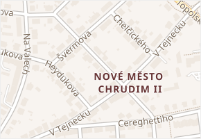 Opletalova v obci Chrudim - mapa ulice