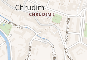 Široké schody v obci Chrudim - mapa ulice