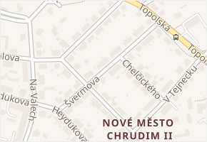 Švermova v obci Chrudim - mapa ulice