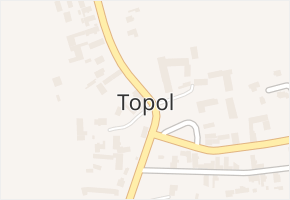Topol v obci Chrudim - mapa části obce